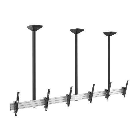Soporte De Techo Profesional Equip 650374 Para 3 Pantallas 45"-50" Inclinable Max. 50kgs Por Pantall