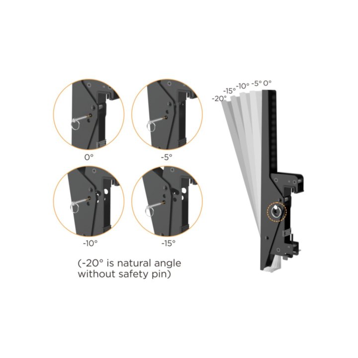 Soporte De Techo Profesional Equip 650374 Para 3 Pantallas 45"-50" Inclinable Max. 50kgs Por Pantall