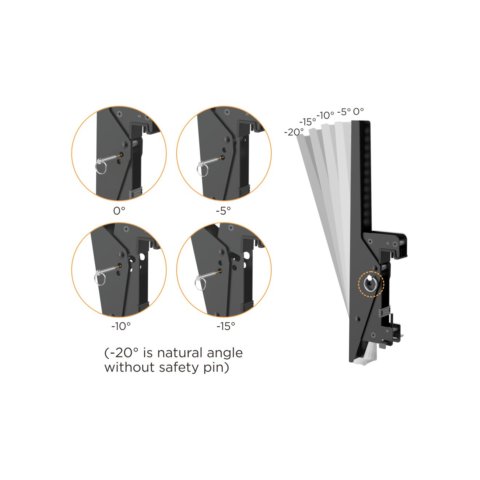 Soporte De Techo Profesional Equip 650374 Para 3 Pantallas 45"-50" Inclinable Max. 50kgs Por Pantall