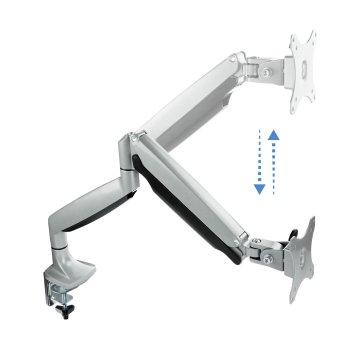 Soporte De Mesa Tooq Bd3032tnr-s Para 1 Pantalla Gira Incli 1 Brazo 13-32 Vesa 75x75 Y 100x100 Plata 2