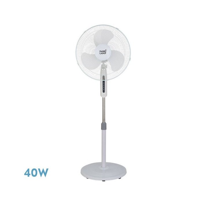 Ventilador De Pie Etesio Blanco 3 Velocidades 40w 3 Aspas Oscilante