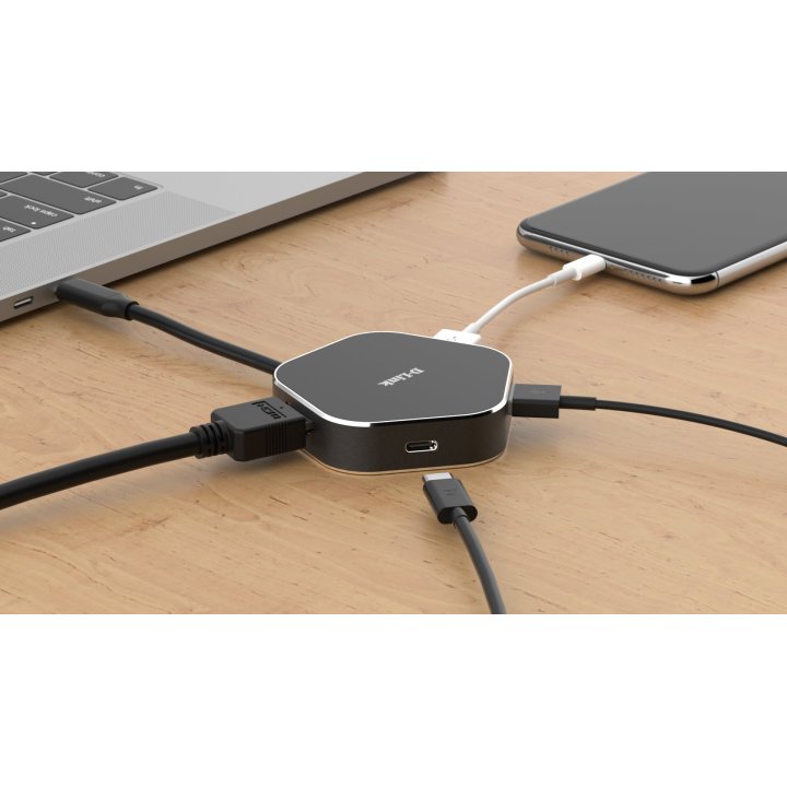 Docking Usb-c D-link Dub-m420 A 1xhdmi 4k 2xusb-a 3.0 1xusb-c Pd 60w Thunderbolt 3