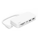 Hub Usb-c Belkin Inc011btwh A 2xusb-a 1xusb-c 1xgb Rj45 1xlector Sd microsd Con Soporte De Montaje