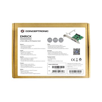 Controladora Pcie Conceptronic Emrick06g Pcie X1 2 Puertos Usb 3.0 2