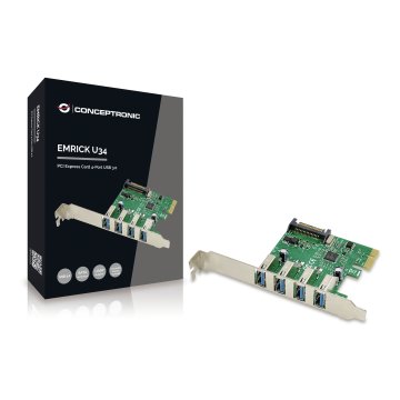 Controladora Pcie Conceptronic Emrick02g Pcie 4 Puertos Usb 3.0 Emrick U64 2