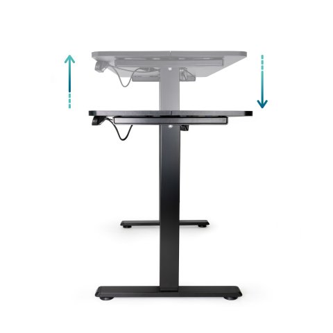 Mesa De Escritorio Motorizada Tooq Tqessd22-bk Atlas Black Acero Tablero Mdf 18mm 1200x600mm Alt. Re
