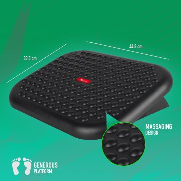 Reposapies Ergonomico Ngs Footnest- Ajustable En Altura 0º A 15º - Superficie Antideslizante 2