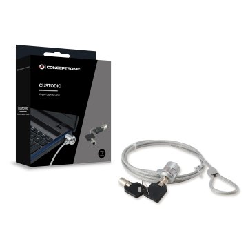 Cable De Seguridad Conceptronic Con Llave 1.5m 2