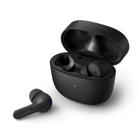 Auriculares Bluetooth Intrauditivos Philips Tat2206bk 00 Black Ipx4 Estuche De Carga