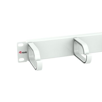 Panel Organizador De Cables 1u Para Armario Rack 10" Color Gris Claro (ral 7035) 2
