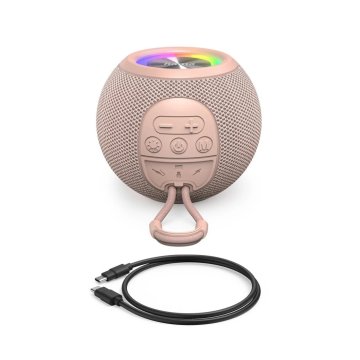 Altavoz Bluetooth Portable Hama Ball Shape 5w Iluminacion Led Tws Bateria 10h Manos Libres Color Rosa 2