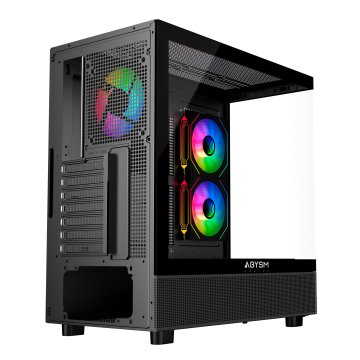 Caja Atx Semitorre Abysm Danube Sava H400 Prime Black 2x3.5" 1x2.5" 2xusb3.0 1xusb-c Gpu Max 410mm Negro Lateral Y Frontal Vi 2