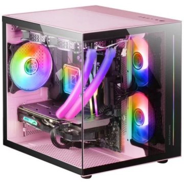 Caja Microatx Cube Gaming Mars Gaming Mc-view Black/pink... 2