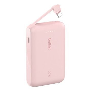 Powerbank Belkin Bpb021hqpk Boost Charge 10,000 Mah Charge Con Cable Integrado Usb-c 20w  Rosa 2