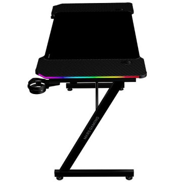 Mesa Mars Gaming Mgdx120rgb Chasis Acero 120x60x75 Fibra De Carbono Rgb Mando Gestion Cables Negro 2