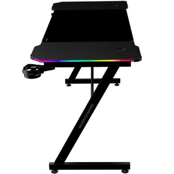 Mesa Mars Gaming Mgdx140rgb Chasis Acero 140x60x75 Fibra De Carbono Rgb Mando Gestion Cables Negro 2