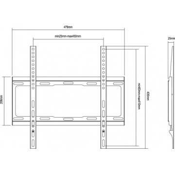(km0) Soporte De Pared Fijo Equip Para Pantalla 32" - 55" Fijo Vesa Max. 400x400 Cash30 2