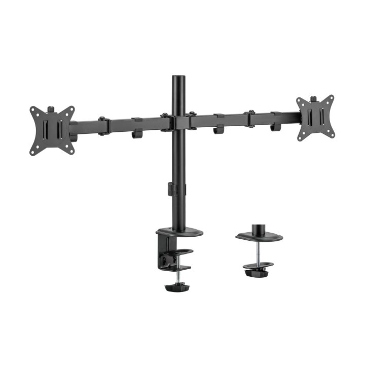 Soporte De Mesa Equip 650157 Para 2 Pantallas 17"-32" De Brazo Inclinable Y Giratorio 360§ Max. Vesa 100x100 Hata 9kg Por Pan