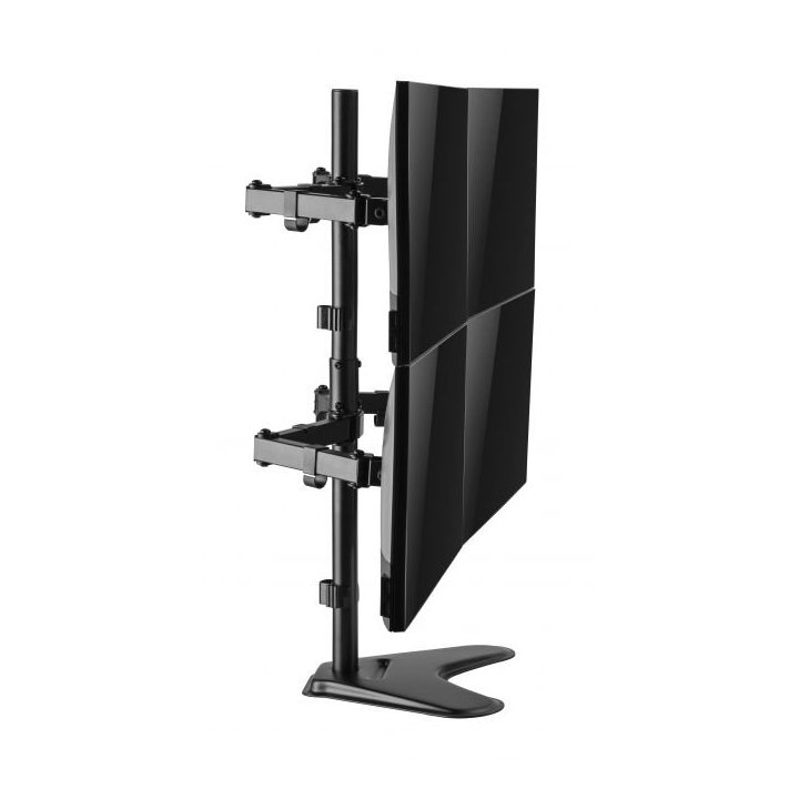 Soporte De Mesa Con Base Equip 650127 Para 4 Pantallas 17"-32" Doble Brazo Articulado Vesa Standard Hasta 9kg