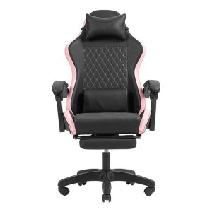 Silla Gamer Mars Gaming Mgcxbpk Negra Y Rosa Reclinable Reposabrazos Ajustable Reposapies Cojines 2