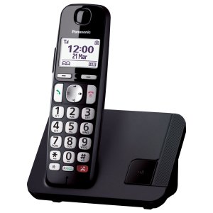 Telefono Inalambrico Dect Panasonic Kx-tge250spb Pantalla Lcd 200 Contactos Botones Grandescolor Negro
