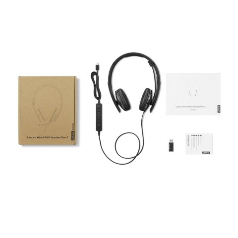 Headset Usb-c Lenovo Anc  Microfono Cancelacion...