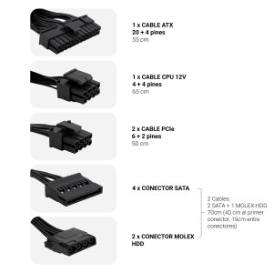 Fuente De Alimentacion Atx 550w Coolbox  Coo-fapw3-550 Powerline3 Eficiencia 85% 2