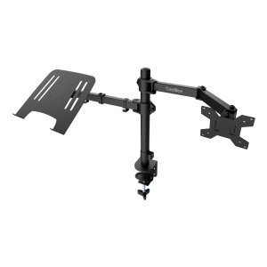 Soporte De Mesa Coolbox Mp01 Para 1 Pantalla Hasta 32" Y Un Portatil Hasta 17" Color Negro