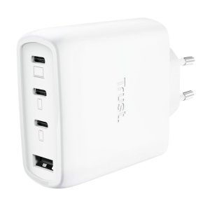 Cargador Usb Gan Trust Maxo 65w 3xusb-c Pd 1xusb-a Incluye Cable Usb-c 2m Blanco