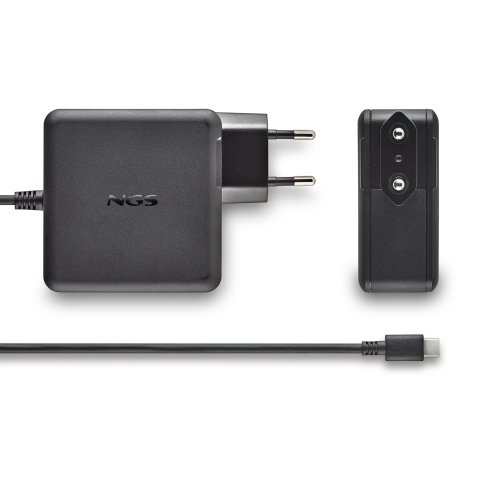Cargador Usb Gan Ngs Gan 100w-c 100w 1xusb-c Pd3.0 Cable 1.5m Soldado Color Negro