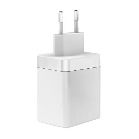 Cargador Usb Gan Mars Gaming Md-gan65rw 65w 1xusb-c 1xusb-a Cable Retractil Pd Color Blanco